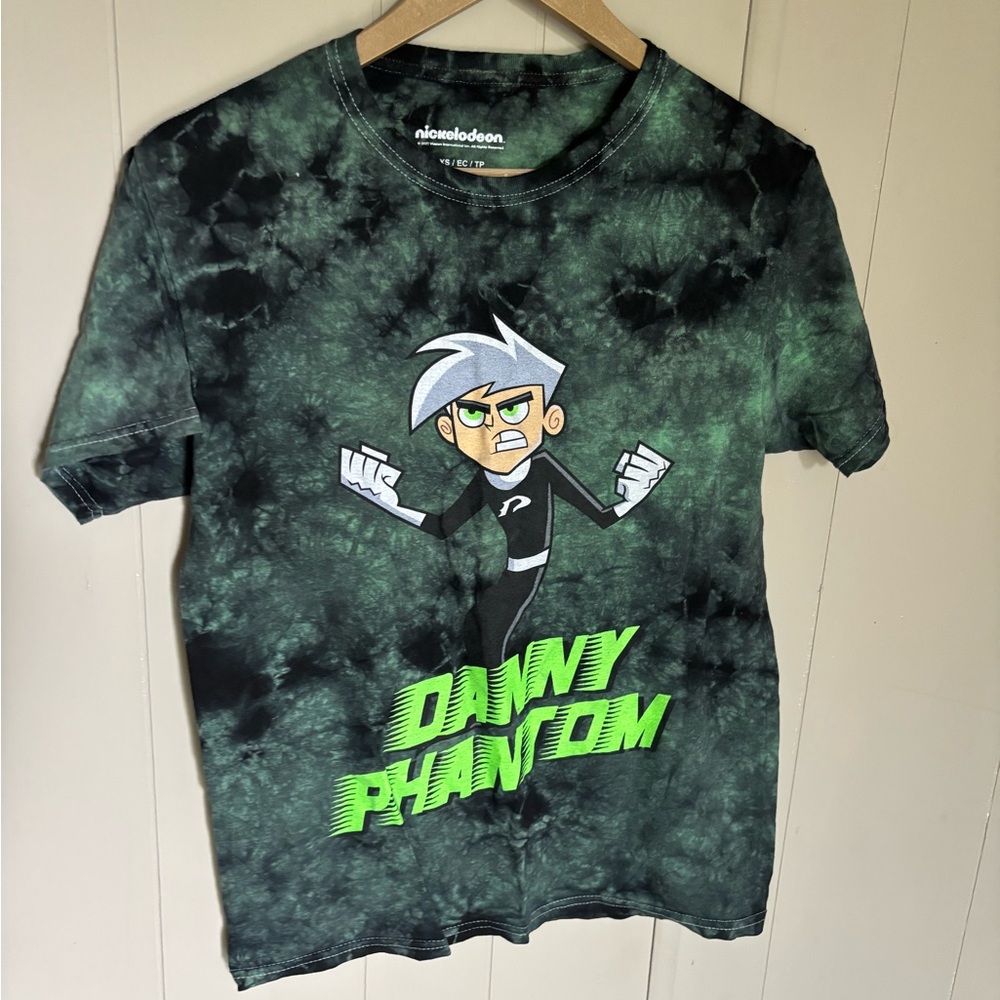 Nickelodeon Danny Phantom Green Black Short Sleeve Tee